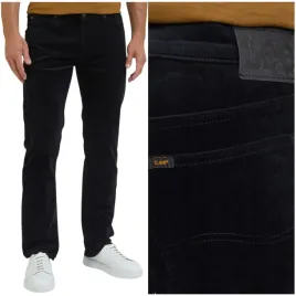 lee-daren-black-proste-czarne-spodnie-meskie-sztruksy-nizszy-stan-w36-l30