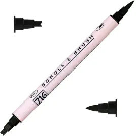pisak-marker-do-kaligrafii-dwustronny-kuretake-scroll-and-brush-czarny