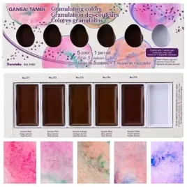 farby-akwarelowe-w-kostkach-gansai-tambi-kuretake-zestaw-granulating-colors