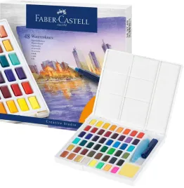 faber-castell-farby-akwarelowe-w-kostkach-48k-zestaw-akwarele-paleta-pedzel