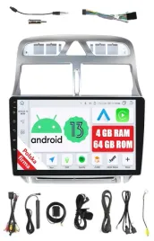 radio-2din-nawigacja-android-peugeot-307-4-64-gb-dsp-carplay-lte