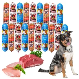 karma-dla-psa-baton-mix-mortadela-lemon-pysio-wolowina-19-szt-1kg-90percent-miesa