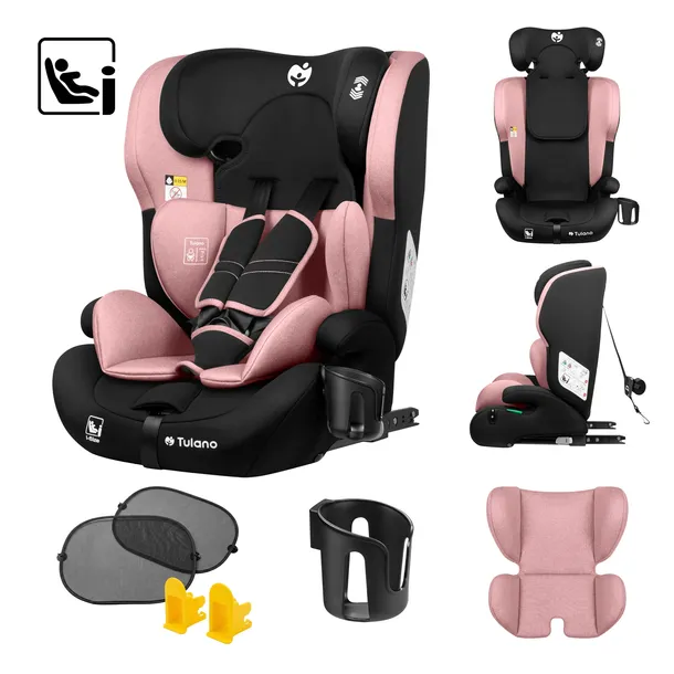 FOTELIK samochodowy 9-36kg ISOFIX Tulano i-Size 76-150cm TOP TETHER R129/04