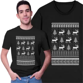 koszulka-swiateczna-t-shirt-na-swieta-renifery-brzydki-sweter-snieg-choinka