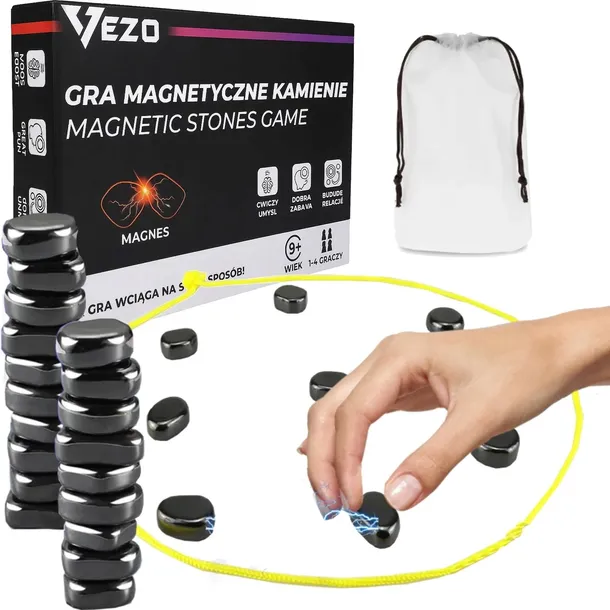 VEZO MAGNETYCZNE KAMIENIE KAMYCZKI GRA STRATEGICZNA ZRĘCZNOŚCIOWA 20 SZT