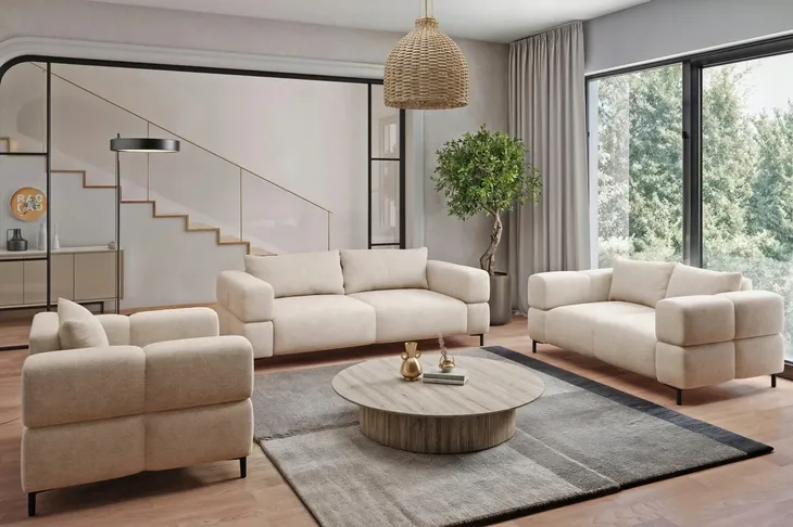 Zestaw Kanap Helio 3+2+1 sofa kanapa fotel