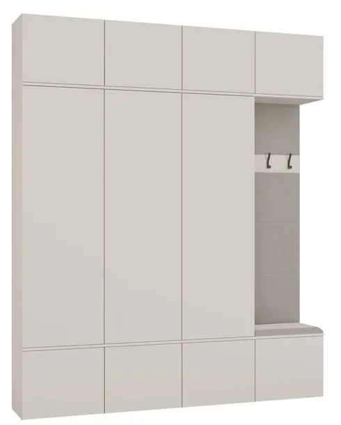 Garderoba HAGA IV 3Sz1W KASZMIR BEŻ 3x Szafa + Wieszak
