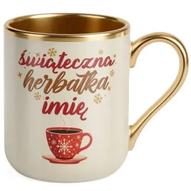 kubek-premium-zloty-ecru-personalizowany-swiateczna-herbatka-prezent
