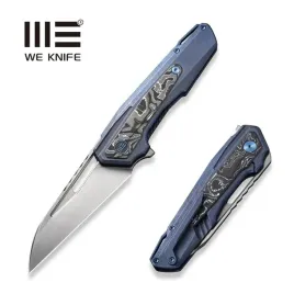 noz-skladany-we-knife-falcaria-blue-titanium-aluminium-carbon-fiber-hand-r
