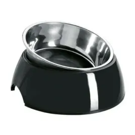 hunter-melamine-bowl-350ml-czarna-miska-dla-psa-z-stalowa-wkladka
