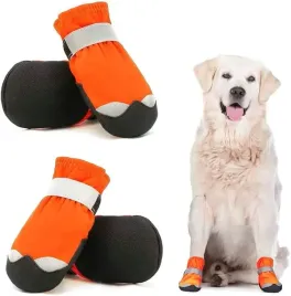 dociote-buty-dla-psa-4szt-pomaranczowe-wodoodporne-z-rzepem-i-odblaskiem