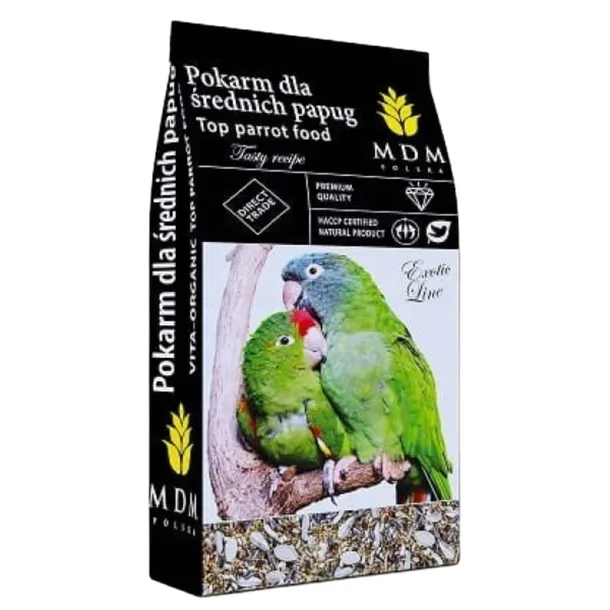 Karma dla papug średnich MDM Energy Taste Vita-Organic 10kg pokarm bez gmo