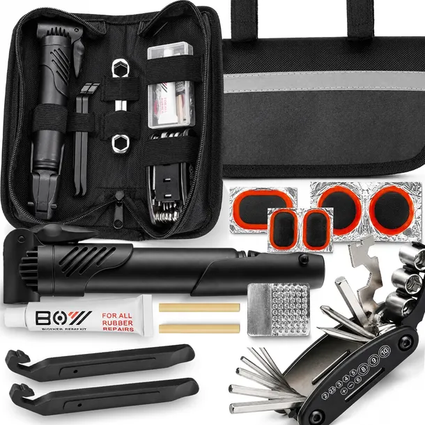 Zestaw Narzędzi Do Roweru Naprawczy 16w1 Multitool Łatki Imbusy Etui Serwis