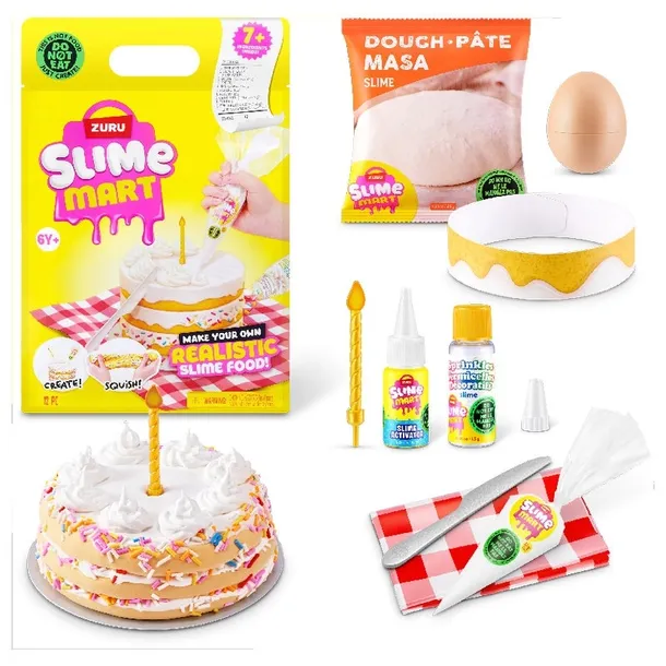 SLIME MART TORT MASA PLASTYCZNA DIY ZESTAW KREATYWNY DLA DZIECI TORCIK 6+
