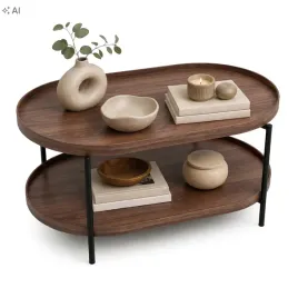 stolik-kawowy-loft-cortado-90cm-owalny-z-polka-do-salonu-orzech-czarne-nogi
