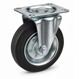 kolo-transportowe-skretne-200mm-solidne-gumowe-kolko-na-plytce-230kg