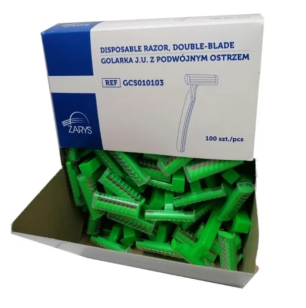 JEDNORAZOWE GOLARKI MASZYNKI do golenia ZARYS dwuostrzowe 2 ostrza 100szt