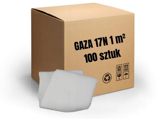 Gaza opatrunkowa jałowa 100x100 cm 17 nitek 1 szt. 1m2 składka sterylna