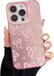 nititop-etui-do-iphone-16-pro-w-kokardki-i-serca-polprzezroczyste-rozowe