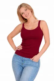 top-damski-ramiaczkach-100percent-bawelna-bluzka-koszulka-basic-bordo-gladki-m