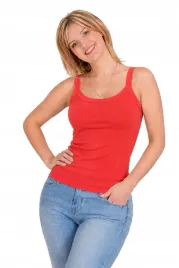 top-damski-na-ramiaczkach-100percent-bawelna-bluzka-koszulka-basic-czerwony-3xl