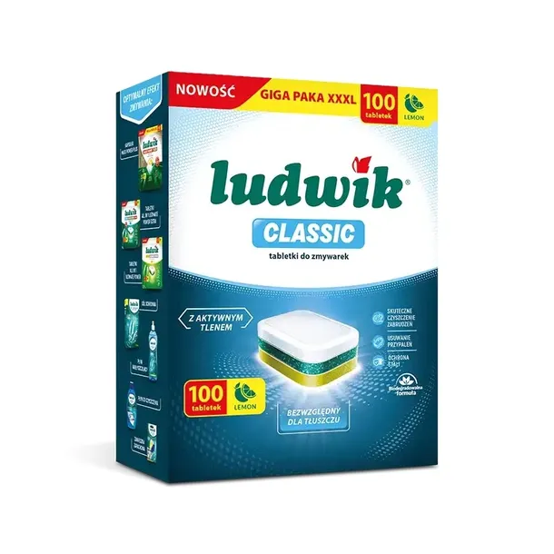 Ludwik Classic tabletki do zmywarek 100 szt. Lemon