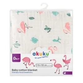 akuku-kocyk-muslinowy-110105-cm-flamingi-a0686