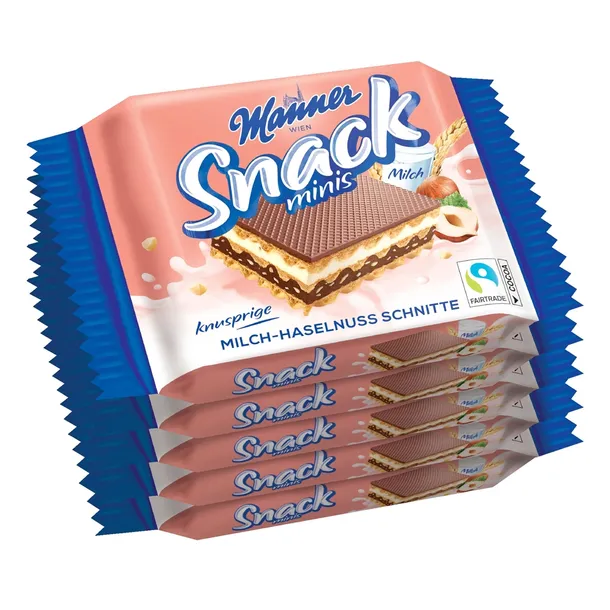 Manner Wafle Minis z orzechami 5x25g