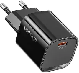 ladowarka-sieciowa-voltage-gan-charger-mini-20w-pd-3-0-qc-3-0-usb-c-czarna
