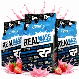 3x-gainer-na-mase-bialko-weglowodany-truskawka-real-pharm-real-mass-1000g