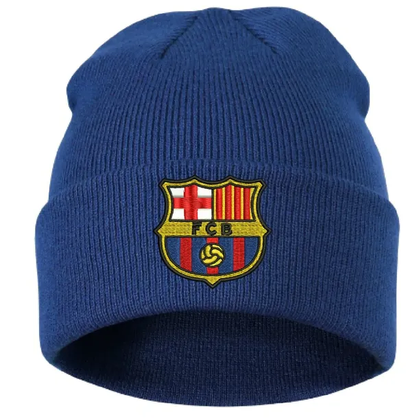 CZAPKA zimowa z haftem FC BARCELONA na prezent barca FCB SUPER JAKOŚĆ