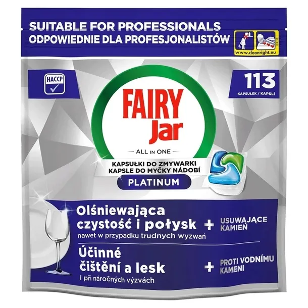 Kapsułki do zmywarki Fairy Jar Platinum All In One Plus 113 szt.