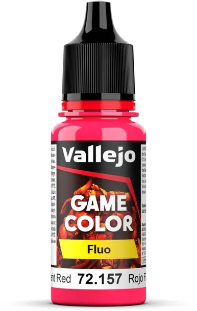 Vallejo 72157 Game Color Fluo 18ml Fluorescent Red