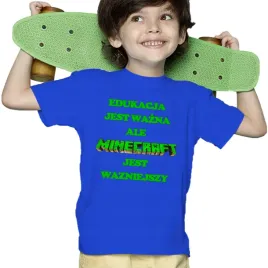 koszulka-dziecieca-edukacja-wazna-majkraft-waznejszy-122cm-niebieska