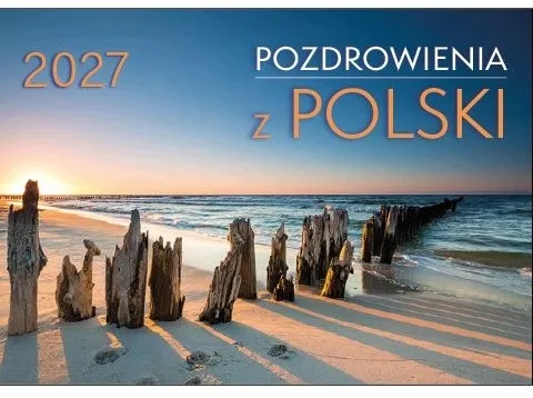 Pozdrowienia z Polski Kalendarz ścienny 2027 Mądre cytaty Przejrzysty układ