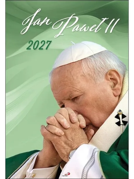 Jan Paweł II Kalendarz ścienny 2027 Myśli Papieża Polaka duży kolorowy new