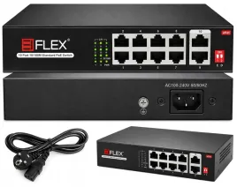 switch-poe-8-2-8-portow-poe-2x-uplink-10-100mbps-120w-extend-250m