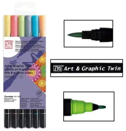 pisaki-dwustronne-brush-twin-zig-kuretake-6-kol