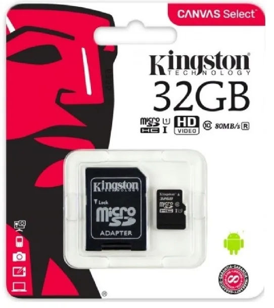 Kingston KARTA PAMIĘCI 32GB MICRO SD C10+ Z ADAPTEREM