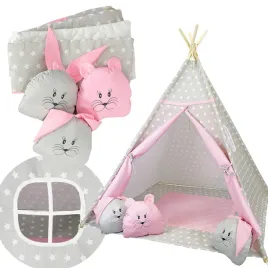 szaro-rozowy-namiot-tipi-premium-krolik-poduszki