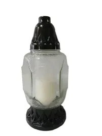 znicz-caloroczny-prosty-bez-dodatkow-karbowane-szklo-25-cm