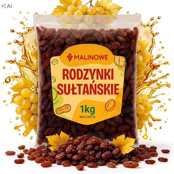 RODZYNKI SUŁTAŃSKIE 1kg RODZYNKA SUŁTAŃSKA JAKOŚĆ PREMIUM