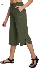 spodnie-damskie-capri-z-szerokimi-nogawkami-baleaf-zielone-xl