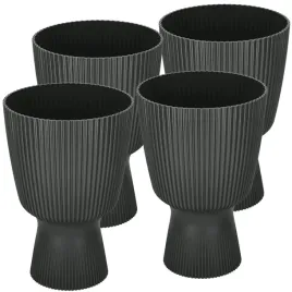 doniczka-kielich-ryflowana-prazki-plastikowa-czarna-188-cm-zestaw-4-szt