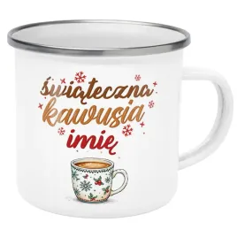 emaliowany-kubek-garnuszek-personalizowany-swiateczna-kawusia-prezent