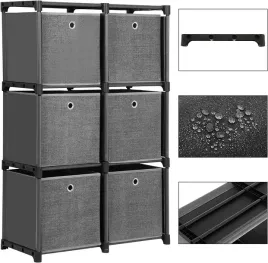 regal-szafa-regulowana-organizer-polka-czarna-6-pojemnikow
