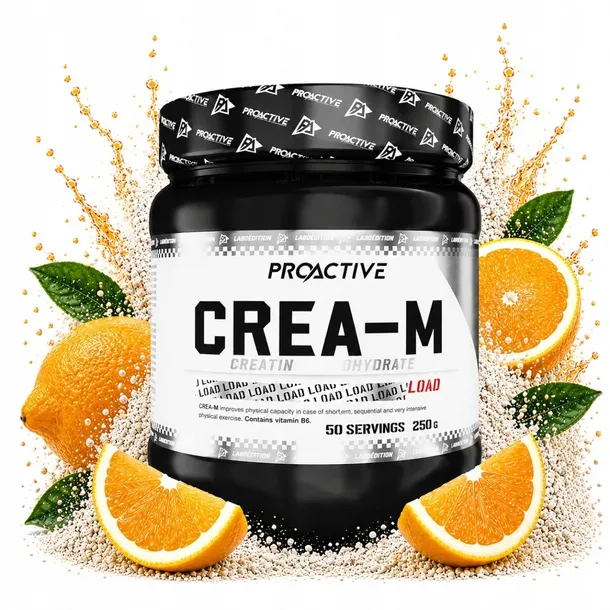 KREATYNA monohydrat SMAKOWA w proszku ProActive Crea-M LOAD POMARAŃCZA 250g