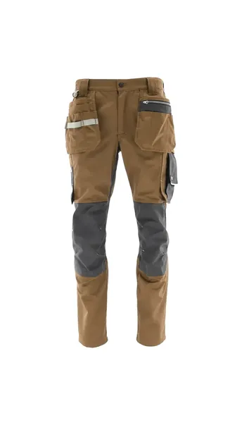 SARA workwear spodnie robocze do pasa MONTER Brąz/Charcoal - 54