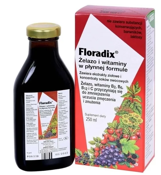 Floradix Żelazo i wit. 250ml