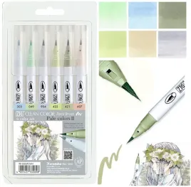 pisaki-pedzelkowe-brush-pen-do-rysunku-kaligrafii-kuretake-zig-6-k-pale-ii
